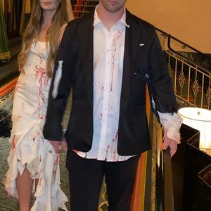 Halloween Zombie Groom Suit Jacket & Shirt